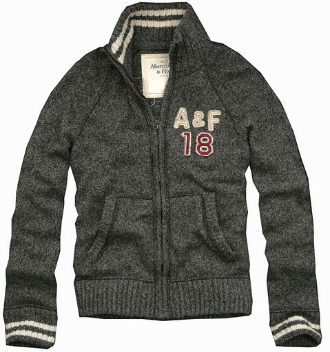 Abercrombie Fitch Hombres Ponte de pie de cuello Jersey AF6398